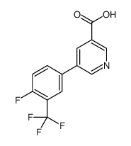 5-[4-fluoro-3-(trifluoromethyl)phenyl]pyridine-3-carboxylic acid Structure