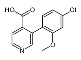 3-(4-chloro-2-methoxyphenyl)pyridine-4-carboxylic acid结构式