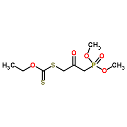 Dimethyl {3-[(ethoxycarbonothioyl)sulfanyl]-2-oxopropyl}phosphonate Structure