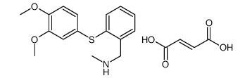 (E)-but-2-enedioic acid,1-[2-(3,4-dimethoxyphenyl)sulfanylphenyl]-N-methylmethanamine Structure