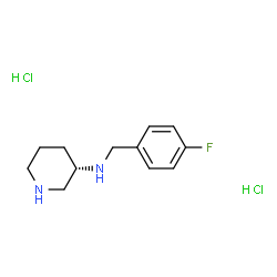 (S)-N-(4-fluorobenzyl)piperidin-3-aminedihydrochloride结构式