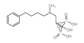 N-[methyl(4-phenylbutyl)]-3-aminopropyl-1-hydroxy-1,1-bispho sphonate (disodium, hydrate)结构式