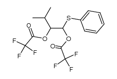 3-methyl-1-(phenylsulfenyl)-1,2-bis(trifluoroacetoxy)butane结构式