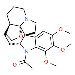 1-Acetyl-19,21-epoxy-15,16,17-trimethoxyaspidospermidine Structure