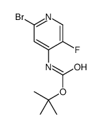 (2-溴-5-氟吡啶-4-基)氨基甲酸叔丁酯结构式