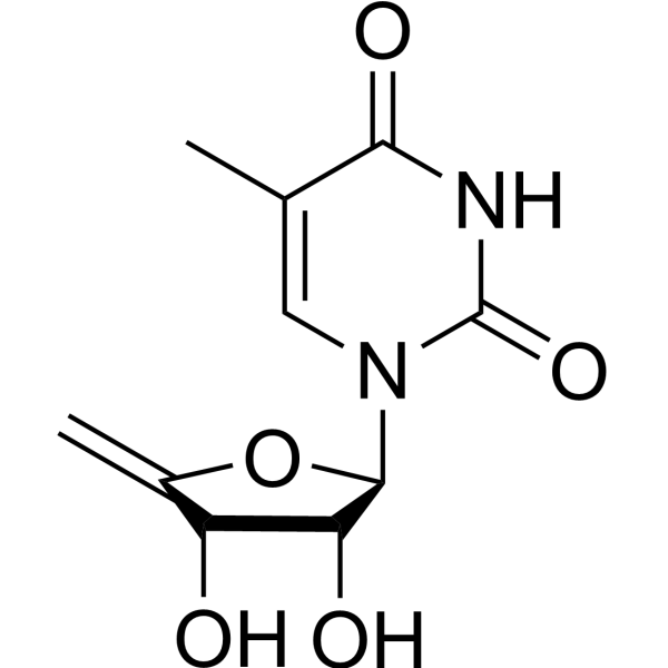 4′,5′-Didehydro-5′-deoxy-5-methyluridine结构式