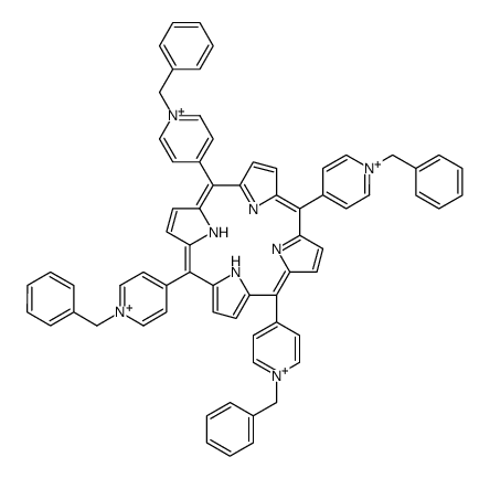 meso-tetrakis(1-benzylpyridinium-4-yl)porphyrin结构式