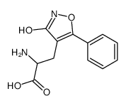 (R)-alpha-Amino-2,3-dihydro-3-oxo-5-phenyl-4-isoxazolepropanoic acid结构式