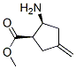 Cyclopentanecarboxylic acid, 2-amino-4-methylene-, methyl ester, cis-(-)- (9CI) picture