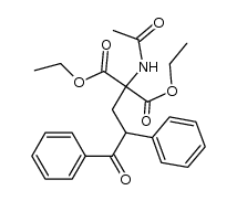 4-acetamido-4,4-diethoxycarbonyl-1,2-diphenylbutan-1-one Structure