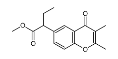 methyl 2-(2,3-dimethyl-4-oxochromen-6-yl)butanoate结构式