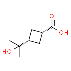 cis-3-(2-hydroxypropan-2-yl)cyclobutane-1-carboxylic acid结构式