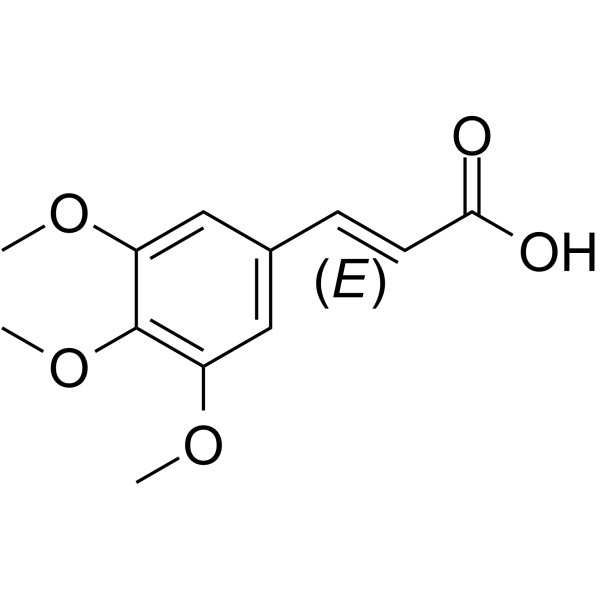 (E)-3,4,5-三甲氧基肉桂酸结构式