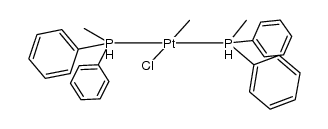 trans-[PtMeCl(PMePh2)2]结构式