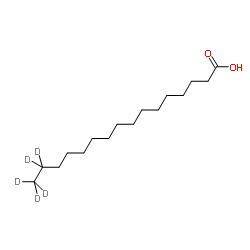 (15,15,16,16,16-2H5)Hexadecanoic acid structure