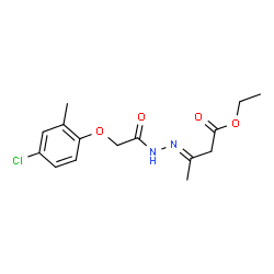 ethyl 3-{[(4-chloro-2-methylphenoxy)acetyl]hydrazono}butanoate结构式