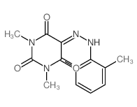 2,4,5,6(1H,3H)-Pyrimidinetetrone,1,3-dimethyl-, 5-[2-(2,6-dimethylphenyl)hydrazone] Structure