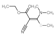 ethyl (2E)-2-cyano-3-(dimethylamino)-3-(methylthio)prop-2-enoate (en)2-Propenoic acid, 2-cyano-3-(dimethylamino)-3-(methylthio)-, ethyl ester (en)结构式