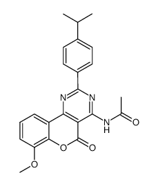 4-(Acetylamino)-2-(p-cumenyl)-7-methoxy-5H-[1]benzopyrano[4,3-d]pyrimidin-5-one structure