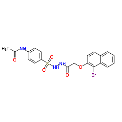 N-{4-[(2-{[(1-Bromo-2-naphthyl)oxy]acetyl}hydrazino)sulfonyl]phenyl}acetamide Structure