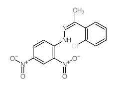 N-[1-(2-chlorophenyl)ethylideneamino]-2,4-dinitro-aniline Structure