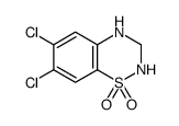 6,7-Dichloro-3,4-dihydro-2H-1,2,4-benzothiadiazine 1,1-dioxide结构式