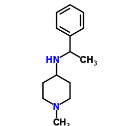 1-Methyl-N-(1-phenylethyl)-4-piperidinamine structure