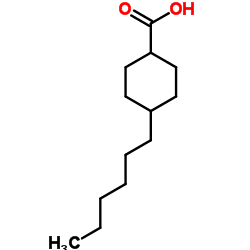 4-Hexylcyclohexanecarboxylic acid structure