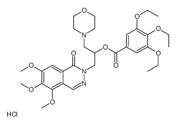 2-(gamma-Morpholino-beta-(3,4,5-triethoxybenzoxy)propyl)-5,6,7-trimeth oxy-1(2H)-phthalazinone结构式