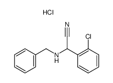 Benzylamino-(2-chloro-phenyl)-acetonitrile; hydrochloride Structure