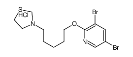 3-[5-(3,5-dibromopyridin-2-yl)oxypentyl]-1,3-thiazolidine,hydrochloride结构式