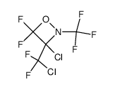 3-chloro-3-(chlorodifluoromethyl)-4,4-difluoro-2-(trifluoromethyl)-1,2-oxazetidine结构式