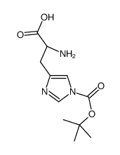 (2S)-2-amino-3-[1-[(2-methylpropan-2-yl)oxycarbonyl]imidazol-4-yl]propanoic acid Structure