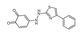 4-[2-(4-phenyl-1,3-thiazol-2-yl)hydrazinyl]cyclohexa-3,5-diene-1,2-dione Structure