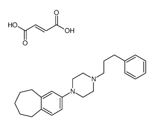 (E)-but-2-enedioic acid,1-(3-phenylpropyl)-4-(6,7,8,9-tetrahydro-5H-benzo[7]annulen-3-yl)piperazine结构式