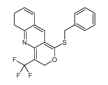 1-benzylsulfanyl-4-(trifluoromethyl)-6,7-dihydro-3H-pyrano[4,3-b]quinoline Structure