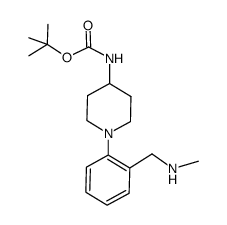 [1-(2-Methylaminomethylphenyl)piperidin-4-yl]-carbamic acid t-butyl ester Structure