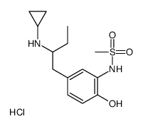 N-[5-[2-(cyclopropylamino)butyl]-2-hydroxyphenyl]methanesulfonamide,hydrochloride结构式