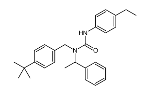 1-[(4-tert-butylphenyl)methyl]-3-(4-ethylphenyl)-1-(1-phenylethyl)urea结构式