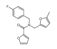 N-[(4-fluorophenyl)methyl]-N-[(5-methylfuran-2-yl)methyl]furan-2-carboxamide结构式