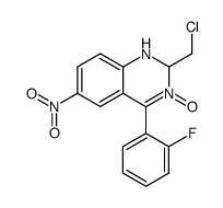 2-chloromethyl-4-(2-fluoro-phenyl)-6-nitro-1,2-dihydro-quinazoline 3-oxide Structure