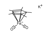 potassium dicarbonyl(η5-pentamethylcyclopentadienyl)iron结构式