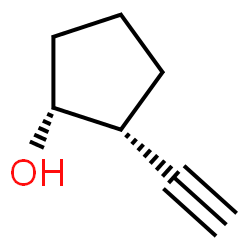 cis-2-ethynylcyclopentanol structure