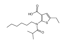 5-Ethyl-2-(N-n-hexyl-2-methylpropanamido)-3-thiophenecarboxylic acid结构式