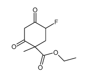 ethyl 5-fluoro-1-methyl-2,4-dioxocyclohexane-1-carboxylate结构式