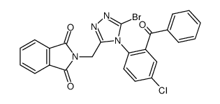 N-[4-(2-benzoyl-4-chloro-phenyl)-5-bromo-4H-[1,2,4]triazol-3-ylmethyl]-phthalimide结构式