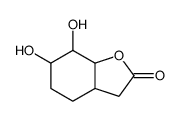 6,7-dihydroxy-3a,4,5,6,7,7a-hexahydro-3H-1-benzofuran-2-one Structure