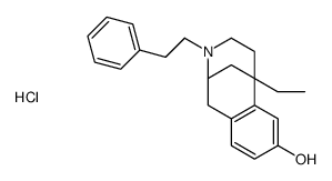 2,6-Methano-3-benzazocin-8-ol, 6-ethyl-1,2,3,4,5,6-hexahydro-3-phenethyl-, hydrochloride Structure