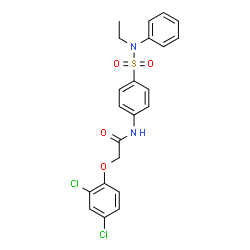 2-(2,4-dichlorophenoxy)-N-(4-{[ethyl(phenyl)amino]sulfonyl}phenyl)acetamide structure