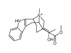 17-Hydroxy-16-(methoxycarbonyl)-4α-methylsarpagan-4-ium结构式